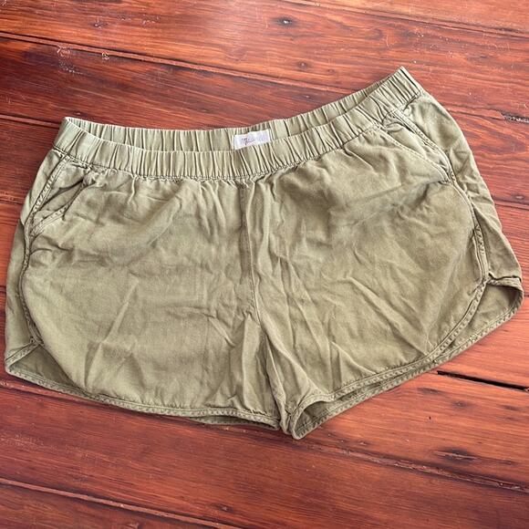 Madewell elastic waist pull on flat front shorts sz XL - Picture 1 of 6